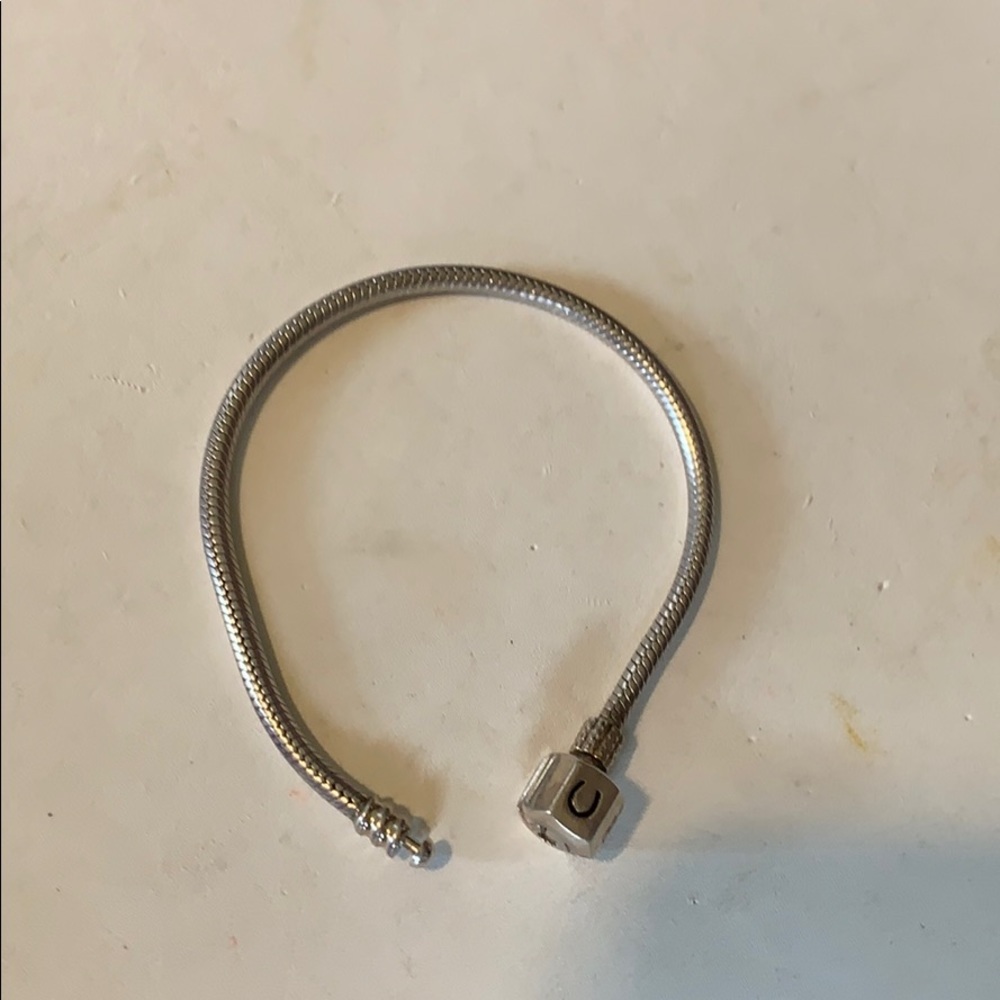 Sterling chamilia 7” snap bracelet